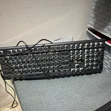 Royal Kludge Black Full Size Round Keycap Keyboard w/ Numeric Keypad QWERTY picture