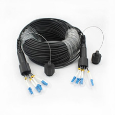 150M 4 Strand Armored Fiber Optic Cable LC-LC UPC Single Mode Outdoor Waterproof picture