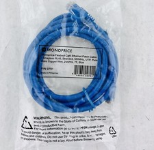 Flexboot Cat6 Ethernet Patch Cable Network RJ45 Stranded UTP 24AWG 7ft Blue picture