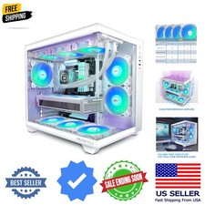 ATX PC Case, 6 PWM ARGB Fans Pre-Installed, 360MM RAD Support, Type-C Gaming ... picture