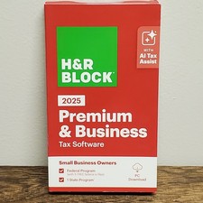 New 2025 H&R Block Tax Software Premium & Business Edition for Win/PC [Key Card] picture