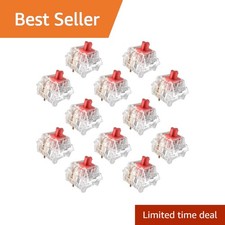 Zhouwang Crystal Red Mechanical Keyboard Switches 108 Pcs picture