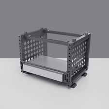 10 Inch Rack Shelf 1U Vented Cantilever Tray Universal Mini Server Cabinet Black picture