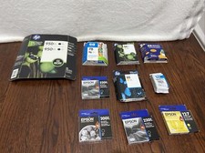 NEW SEALED Genuine Printer Ink Cartridge Mixed Lot of HP Epson EXP READ DESC picture