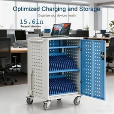 Charging Cart Mobile Locking Storage 16/20/32 Devices for 15.6