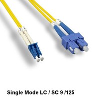 3M Single-Mode Fiber Optic Cable Duplex LC/SC 9/125 2.0mm OD OFNR Ethernet Data picture