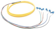6 Strand Singlemode 9/125 LCUPC Fiber Optic Splice Pigtail Cable 1 Meter picture