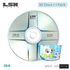 50 LSK CD CD-R Silver LOGO Top hp  Duplication Grade 80Min/700MB/52x SAME DAY picture