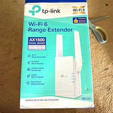 TP-LINK RE515X AX1500 Wi-Fi 6 Dual-Band Range Extender 2.4/5GHz Ethernet picture