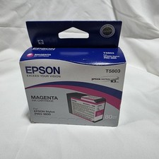 Genuine EPSON T5803 Magenta Ink Cartridge - Exp. 2010, NEW in BOX, Sealed Pack picture