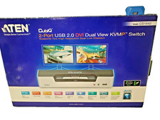 Aten CubiQ 2-Port USB 2.0 DVI Dual Monitor View KVMP Switch 3D Vision CS1642 picture