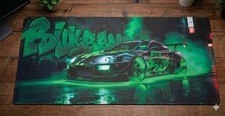 XXL Gaming Mouse Pad 90x40cm - Street Racing Car Design - Drift Neon Desk Mat picture
