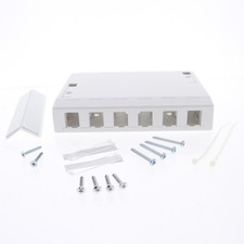 Hubbell ISB12W White 12-Port Ethernet Data Keystone Housing Surface Mount Box picture