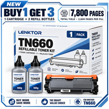 TN660 Refill Kit Toner Cartridge 1PK BK for DCP-L2520DW MFC-L2707DW HL-L2305W picture