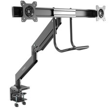 StarTech.com Synced Height Adjustment Dual Monitor Arm ARMSLMBARDUO picture