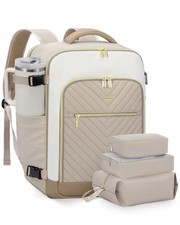 LOVEVOOK Large Travel Backpack for Women, 40L-4Pcs, Khaki - Beige - Abricot  picture