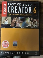 Roxio Easy CD & DVD Creator 6 Platinum Edition Vintage PC Software COMPLETE KEY picture