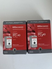 2 Pack Office Depot Reman Ink Cartridge, Compare To Canon PG-40, Black picture
