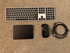 Apple Magic Keyboard A3119 Touch ID Number Pad Black Track Pad and Mouse Bundle picture