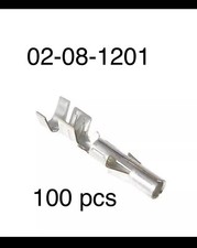 100 Pcs Pin Female Molex Connector Pins 02-08-1201, Series 8980, 0.0825