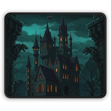 Haunted Castle Gaming Mouse Pad | Spooky Gothic Manor picture