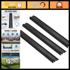 Heavy Duty Cable Cover Ramp - 3 PCs Thermoplastic Rubber, 2,000 lbs Load Capacit picture