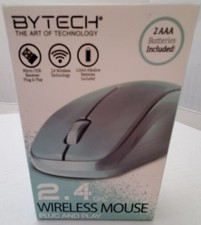 New BYTECH 2.4GHz WIRELESS MOUSE PLUG AND PLAY Light Blue picture