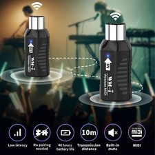 Wireless MIDI Adapter Rechargeable Audio Transmitter Receiver 2.4GHz Ultra- VIRZ picture