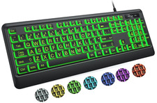 Teclado de letras grandes retroiluminado USB picture