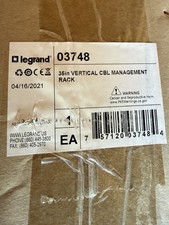 Legrand 03748 35in Vertical Cable Management Rack SEALED picture