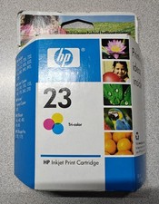 New Old Stock Oem HP 23 Tri Color C1823D Ink Cartridge Expired SealedBoxFASTSHIP picture