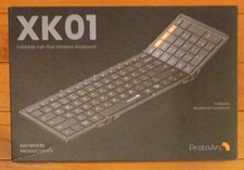ProtoArc XK01 Full-Size Wireless Foldable Keyboard, Black, English QWERTY picture