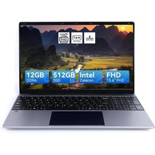 15.6 inch Laptop 12GB DDR4 512GB SSD Quad-Core Intel Celeron N5095 Processors US picture