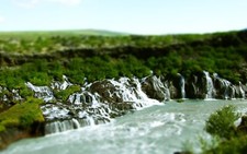Landscape nature river waterfall tilt Custom Gaming Mat Desk picture