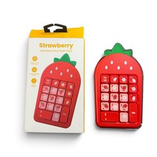 iJOY Strawberry Wireless Number Pad 18 Key USB 2.4GHz Red Keypad IJ10491-TT picture