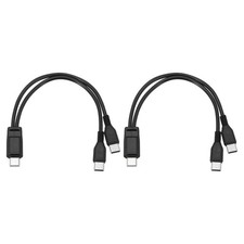 MECCANIXITY 2 Pcs Multi USB Type C Male to 2 C 2 8 Inch, Black picture