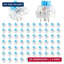 Mechanical Keyboard Switches, 72 Pcs 3 PIN Blue Keyboard Clicker Replacement Dus picture