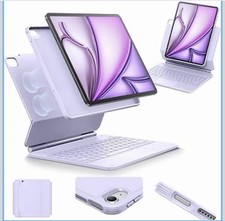 ESR Rebound 360 Keyboard Case for iPad Air 13” M4 M3 M2 Magnetic Purple picture