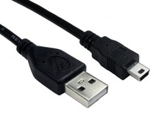 3m LONG MINI USB 2.0 Cable Sync + Charge Lead Type A to 5 Pin B Phone Charger picture