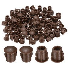 100-PackBrown Hole Plugs, 5mm / 0.2 Inch Plastic Hole Cover Panel Plugs picture