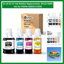 GI-20 GI-21 Ink Bottles Replacement, 4Pack Refill Ink for PIXMA G6020 G7020 picture