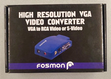 Fosmon High Resolution VGA Converter VGA to RCA/S-Video, 3 ft Blue HD1882 picture