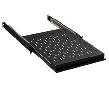 1U 24in Heavy Duty Vented Rack Mount Sliding Shelf 200lb Capacity Server Rack picture