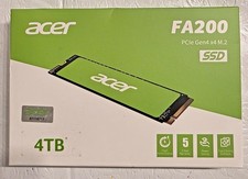 Acer FA200 NVMe Gen4 SSD 4TB, PCIe 4.0, M.2 2280, Read Speeds Up to 7200MB/s picture