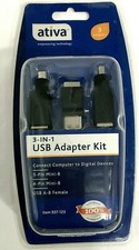 Ativa 3-in-one USB Adapter Kit Connect Computer to Digital Devices New sealed picture