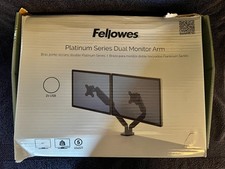 Fellowes Platinum Series Adjustable Dual Monitor Arms, Up to 40