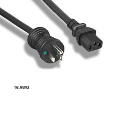 10PCS 6ft 16 AWG Hospital Grade Power Cable NEMA 5-15P to C13 13A/125V Blk picture