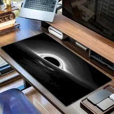 Creative Cosmic Theme Large Desk Mat | Black Mouse Pad with Dream Black Hole A picture