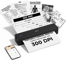 Inkless Portable Thermal Printer Wireless for Travel,Mt620 Pro,300 DPI picture
