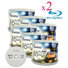 600 Pcs SmartBuy Blank BD-R BDR 6X 25GB Blue Blu-ray HD Logo Top Recordable Disc picture